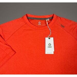 Tasc Carrollton Performance T-Shirt Men S Coral Blaze Organic Cotton/Bamboo  NWT
